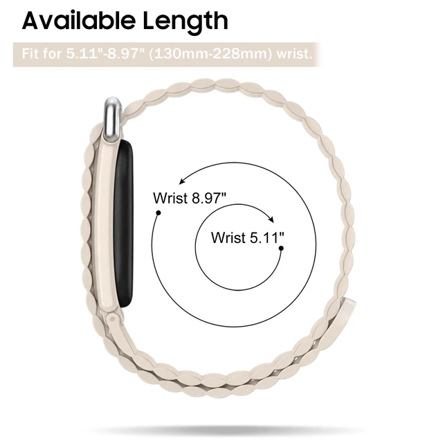 Alt view image 5 of 7 - Magnetic Silicone Sport Band Compatible with Google Fitbit Air Soft Silicone Solo Loop, Strong Magnets, Auto Quick Lock, Adjustable Strap Replacement Wristband, Waterproof & Sweatproof