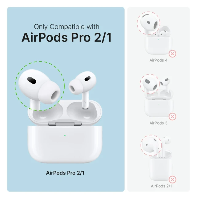 Alt view image 2 of 7 - Waterproof Case for AirPods Pro 2nd Generation and AirPods Pro 1st Generation - Wireless and USB-C Charging Compatible, One Piece Design, High Drop Protection Case with Lanyard