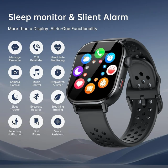 Alt view image 7 of 7 - Smart Watch for Men GPS, 2.06"HD AMOLED Military Multisport Fitness Tracker with Bluetooth Call/Compass/Barometer/Altitude 5ATM Water-Resistance Heart Rate/Sleep Monitor, Outdoor for Android iOS