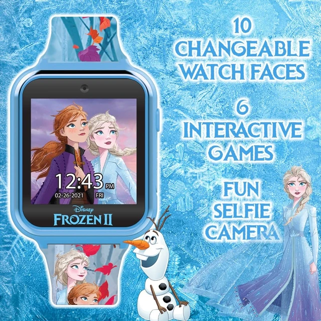 Alt view image 6 of 6 - Kids Disney Frozen Smart Watch with Camera for Kids and Toddlers - Interactive Smartwatch for Boys & Girls with Games, Voice Recorder, Calculator, Pedometer, Alarm, Stopwatch