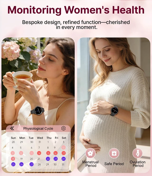 Alt view image 6 of 7 - Smart Watches for Women,1.32" HD Fitness Tracker Watch with Answer/Make Call,AI Voice Control,Heart Rate/Calories/SpO2 Monitor 100+ Sport Modes Ladies Smart Watch for Android iOS (Black)