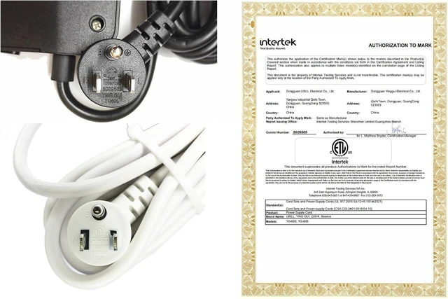 Alt view image 6 of 7 - 25FT Power Strip Extension Cord with USB C, Flat Plug Power Strip with Long Cord, 8 Outlets and 4 USB Port,ETL Listed