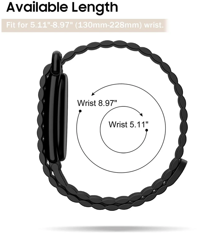 Alt view image 5 of 7 - Magnetic Silicone Sport Band Compatible with Google Fitbit Air Soft Silicone Solo Loop, Strong Magnets, Auto Quick Lock, Adjustable Strap Replacement Wristband, Waterproof & Sweatproof