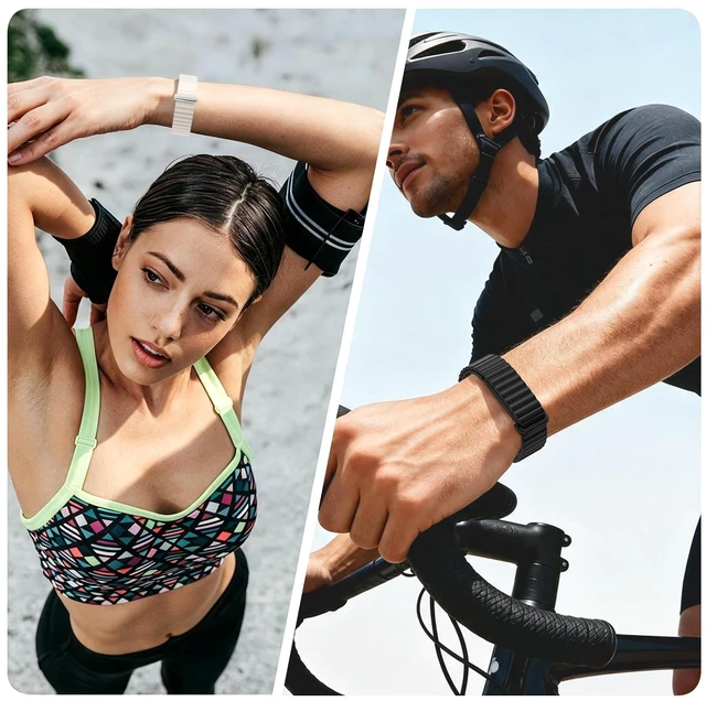 Alt view image 6 of 7 - Magnetic Silicone Sport Band Compatible with Google Fitbit Air Soft Silicone Solo Loop, Strong Magnets, Auto Quick Lock, Adjustable Strap Replacement Wristband, Waterproof & Sweatproof