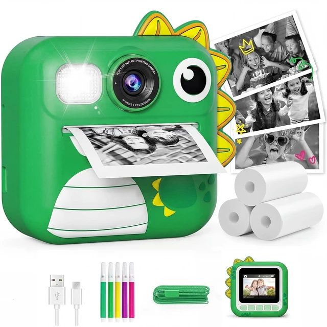 Main image of Kids Camera Instant Print, Toddler Cameras Christmas Birthday Gifts for Girls Age 3-12, Digital Video Instant Printable Camera for Kids,Toys for Ages 5-7 Girls (Green)