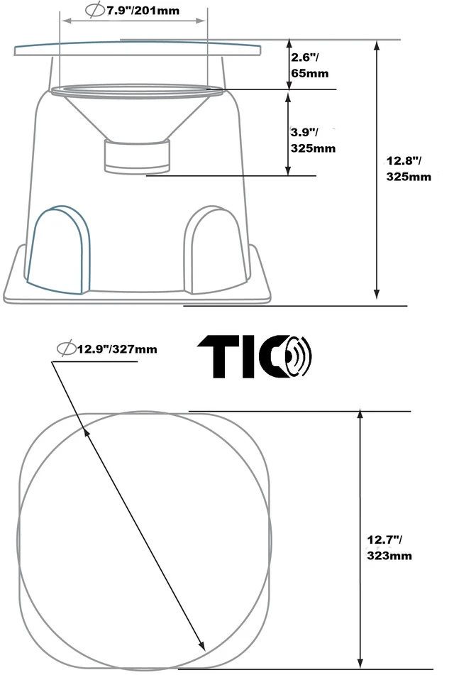 Alt view image 6 of 6 - GS4-8" Outdoor Weather-Resistant Omnidirectional Dual Voice Coil (DVC) In-Ground Speaker Single/Black