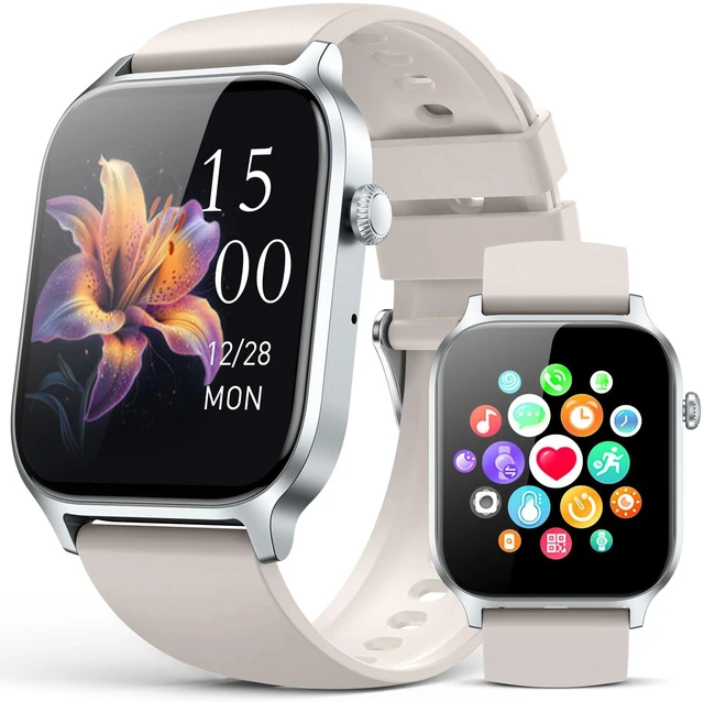Main image of Smart Watches for Women Men, Fitness Tracker Watch with 110 Sports Modes, Step Counter/Sleep Monitor/Pedometer, IP68 Waterproof, Bluetooth Call & Music Control Smartwatch for iPhone/Android,Starlight