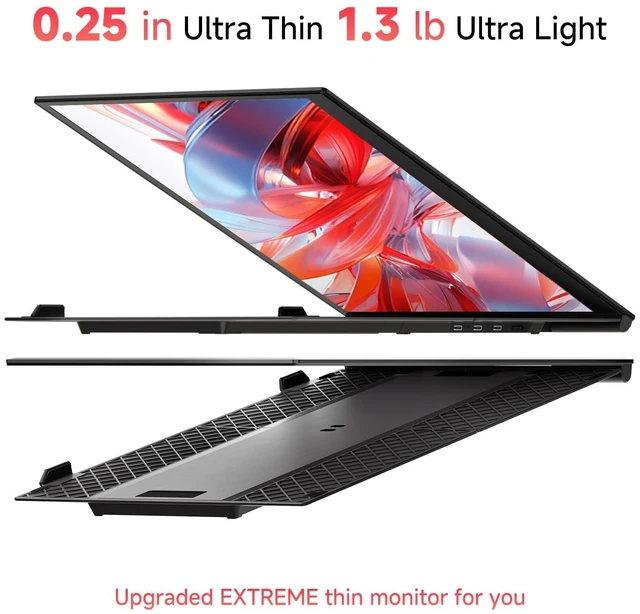 Alt view image 2 of 7 - Ultra-Thin Laptop Screen Extender 14" - Dual Portable Monitor Lightweight 1080P IPS Second Extra Screen for Remote Work/Business/Travel/Home Office, Compatible with Windows/Mac/Chrome