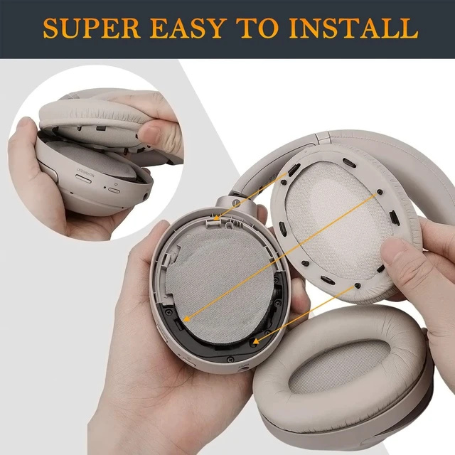 Alt view image 5 of 6 - Earpads for Sony WH-1000XM3 - Gold for WH1000XM3(XM3) Headphones