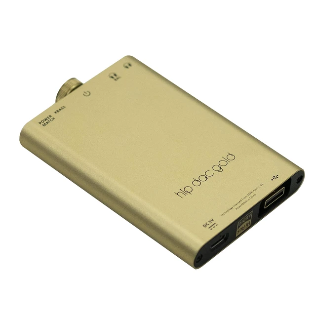 Alt view image 7 of 7 - Hip-dac2 Gold Edition - Portable Balanced DAC Headphone Ampler for Android, iPhone with USB Input Only/Outputs: 3.5mm Unbalanced / 4.4mm Balanced MQA Decoder