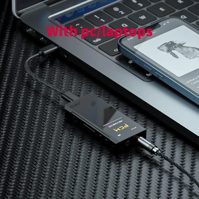 Alt view image 7 of 7 - BTR7 Headphone Amp Bluetooth Receiver High Resolution Portable DAC Supports MQA/LDAC/aptX HD 384K/32Bit DSD256 for Phone/PC/Car/Home Audio