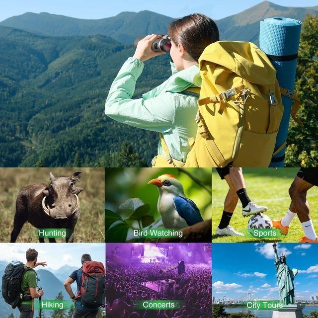 Alt view image 7 of 7 - 12X50 Professional Binoculars for Adults, High Powered HD Binoculars BAK4 Prism, FMC Lens, HD Vision, Low Light Vision, Waterproof, Large View, Metal Focus Wheel, Bird Watching, Hunting, Outdoor