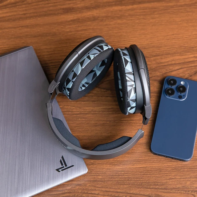 Alt view image 3 of 7 - Freeze HD6XX - Cooling Gel Earpads for Sennheiser HD6XX, HD58X & HD600 Made by Wicked Cushions Also fits HD650, HD660S, HD660S2, HD580 & HD565. Extra Comfortable & Cool Geo Grey