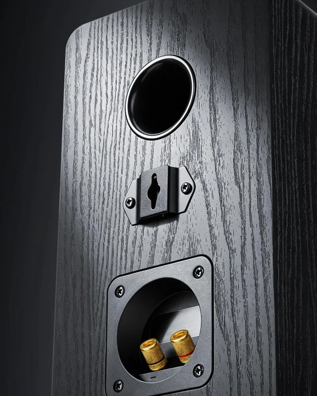 Alt view image 3 of 6 - 3-Way Passive Bookshelf Speakers 5.25inch Woofer 50W*2 Power,48Hz Deep Bass,4,HiFi Audio For Home Theater/Turntable/Stereo Receiver,NEEDS AMPLIFIER, Pair