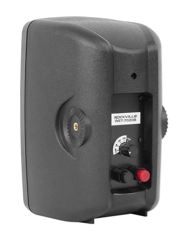 Alt view image 6 of 7 - WET-7020B 70V Commercial Indoor/Outdoor Wall Speakers Pair Black Selectable 20W, 15W, 10W, 5W, 2.5W Tap Settings, 40W RMS @ 8 Ohm, Built-In Transformer, Waterproof ABS Cabinet