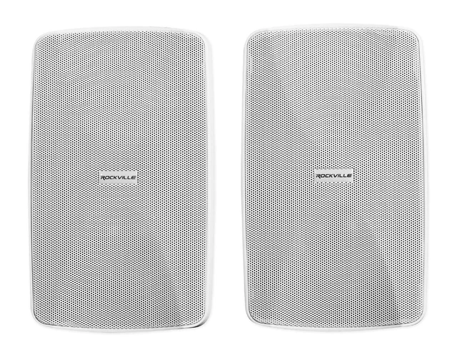 Alt view image 2 of 7 - WET-7020W 70V Commercial Indoor/Outdoor Wall Speakers Pair White Selectable 20W, 15W, 10W, 5W, 2.5W Tap Settings, 40W RMS @ 8 Ohm, Built-In Transformer, Waterproof ABS Cabinet