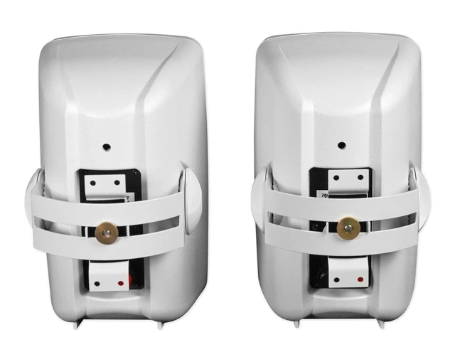 Alt view image 3 of 7 - WET-7020W 70V Commercial Indoor/Outdoor Wall Speakers Pair White Selectable 20W, 15W, 10W, 5W, 2.5W Tap Settings, 40W RMS @ 8 Ohm, Built-In Transformer, Waterproof ABS Cabinet