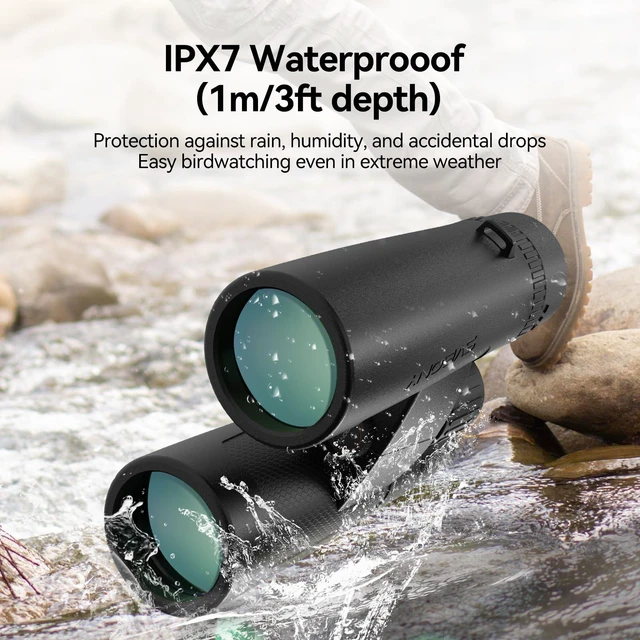 Alt view image 5 of 7 - Upgraded SV202 8x32 Binoculars for Birdwatching, Lightweight ED Lens Extra-Low Dispersion, Clearer in Low Light, 7.8° Wide View Angle, Waterproof, Long Eye Relief, Compact Binoculars for Adults