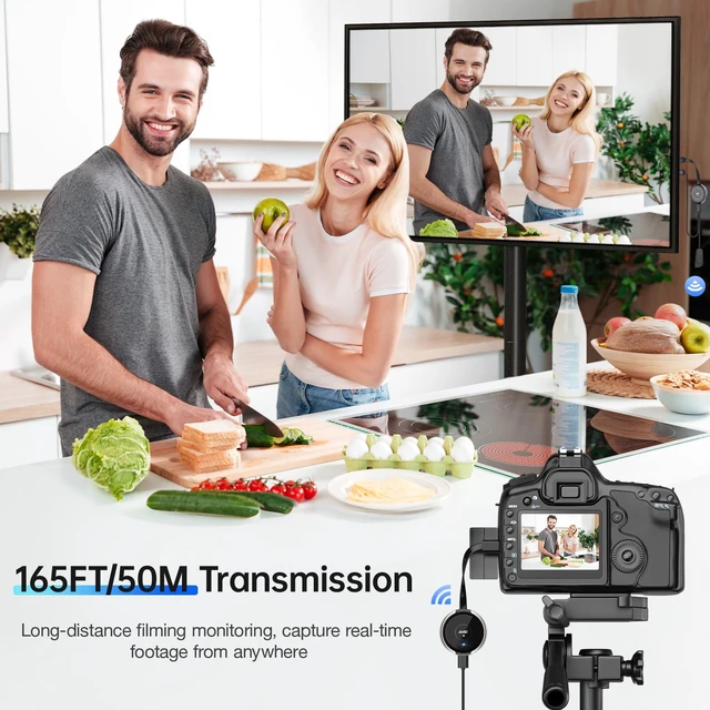 Alt view image 5 of 7 - USB C Wireless Transmitter and HDMI Receiver 4K, 2.4/5G Extender HDMI Wireless 165FT/50M, Casting Video/Audio for Laptop, MacBook, Surface, i-Pad, i-Phone 15-18 to Monitor, HDTV, Silver