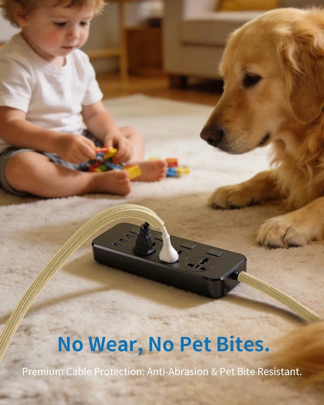 Alt view image 5 of 7 - 10ft - 1/2 inch Cord Protectors from Pets no Chew, Gold Split Cable Management Sleeves, Wire Loom Tubing for TV USB Cord Protector, Cord Covers for Pets Bite-Resistant