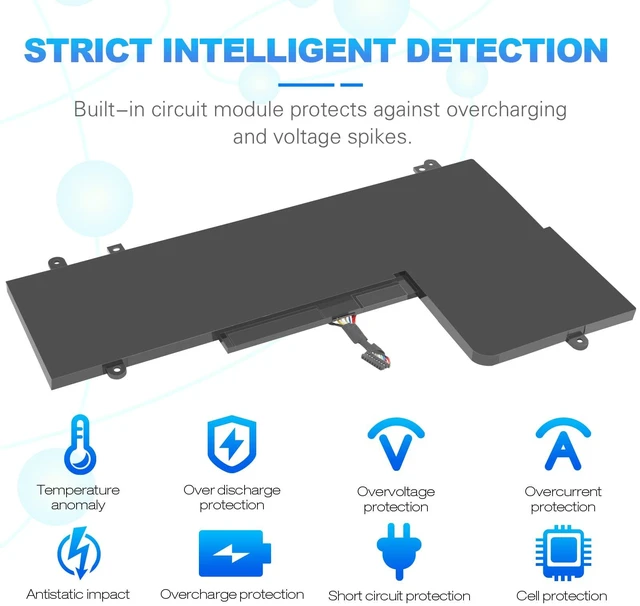 Alt view image 5 of 7 - L15L4PC2 L15M4PC2 Laptop Battery Compatible with Ideapad Yoga 710-11 710-14IKB 710-14ISK 710-15IKB 710-15ISK 710-151KB 710-14ISK-IFI 710-14ISK-ISE Series Notebook 5B10K90802 5B10K90778