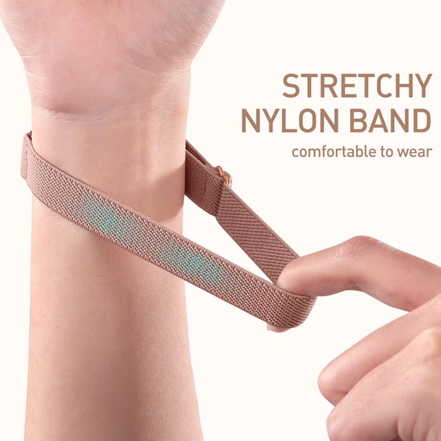 Alt view image 4 of 7 - 5Pack Stretchy Bands Compatible with Fitbit Inspire 3 for Women Men Water-Resistant Elastic Bands Compatible with Fitbit Inspire 3 Bands,Soft Nylon Sport Replacement Strap for Inspire 2/Inspire