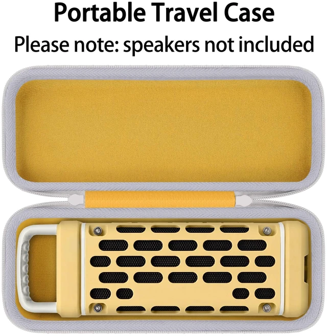 Alt view image 3 of 7 - for Turtlebox Ranger Speaker Hard Carrying Travel Case, Yellow Precision-Molded Interior, Padded Scratch-Resistant Lining, Organized Storage Compartment, Shock Protection
