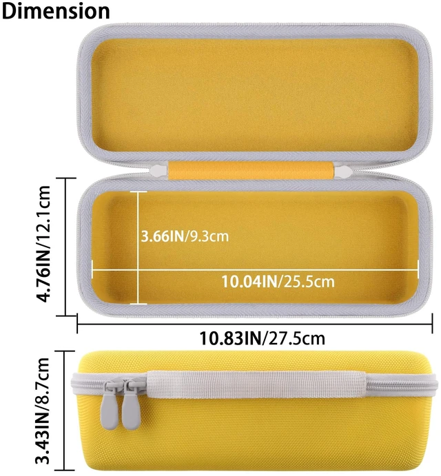 Alt view image 6 of 7 - for Turtlebox Ranger Speaker Hard Carrying Travel Case, Yellow Precision-Molded Interior, Padded Scratch-Resistant Lining, Organized Storage Compartment, Shock Protection