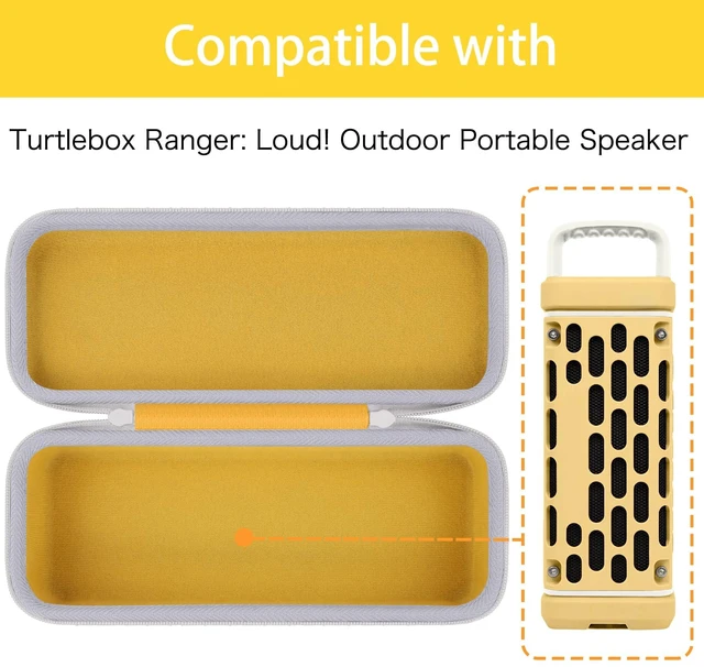 Alt view image 2 of 7 - for Turtlebox Ranger Speaker Hard Carrying Travel Case, Yellow Precision-Molded Interior, Padded Scratch-Resistant Lining, Organized Storage Compartment, Shock Protection