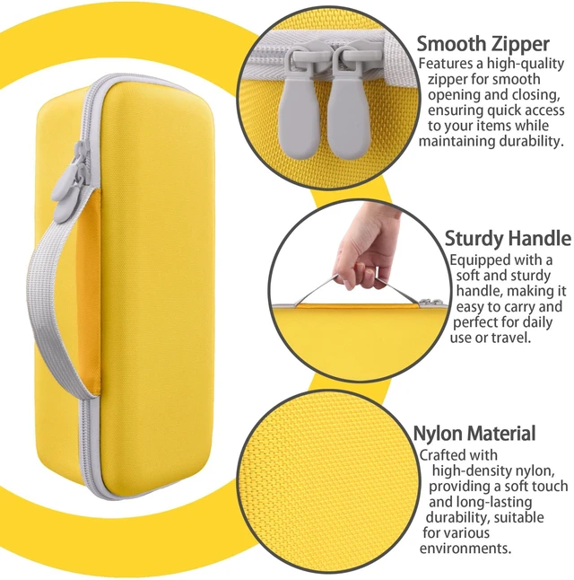 Alt view image 5 of 7 - for Turtlebox Ranger Speaker Hard Carrying Travel Case, Yellow Precision-Molded Interior, Padded Scratch-Resistant Lining, Organized Storage Compartment, Shock Protection