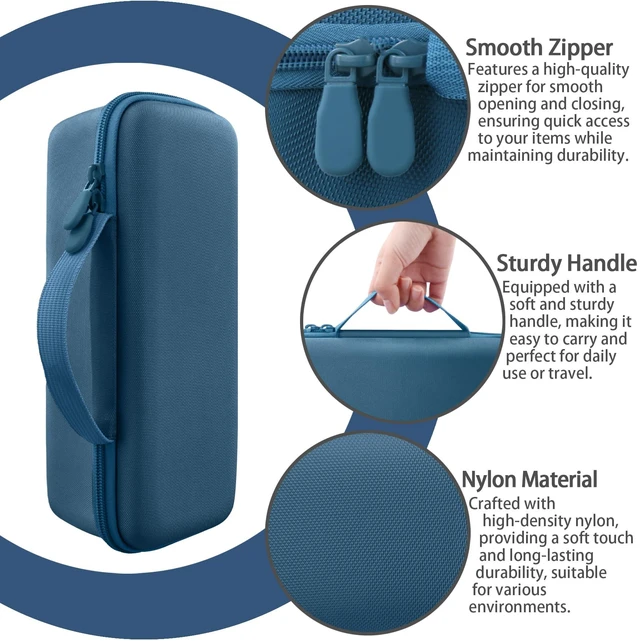 Alt view image 5 of 7 - for Turtlebox Ranger Speaker Hard Carrying Travel Case, Dark Blue Precision-Molded Interior, Padded Scratch-Resistant Lining, Organized Storage Compartment, Shock Protection