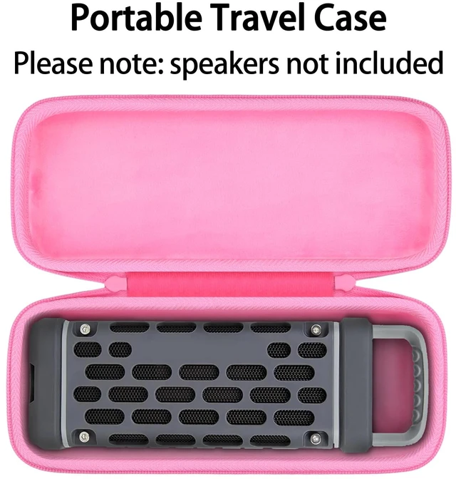 Alt view image 3 of 7 - for Turtlebox Ranger Speaker Hard Carrying Travel Case, Pink Precision-Molded Interior, Padded Scratch-Resistant Lining, Organized Storage Compartment, Shock Protection