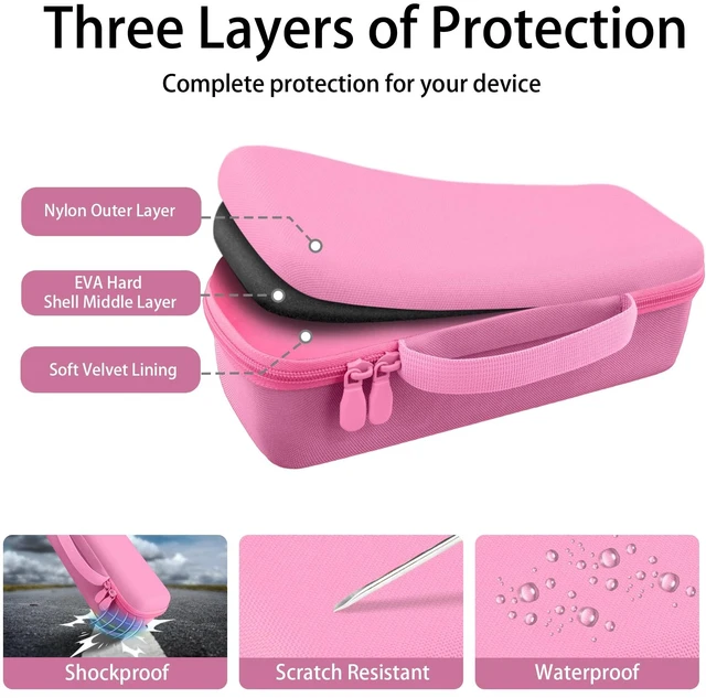 Alt view image 6 of 7 - for Turtlebox Ranger Speaker Hard Carrying Travel Case, Pink Precision-Molded Interior, Padded Scratch-Resistant Lining, Organized Storage Compartment, Shock Protection