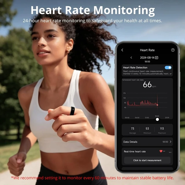 Alt view image 5 of 7 - Smart Ring for Women, Health Tracker & 5ATM, R02.(Black Ceramic, 10#) Smart Ring & No Subscription Fee, Menstrual Cycle, Skin Temperature, Heart Rate, Sleep Health Monitoring, Sports Tracking