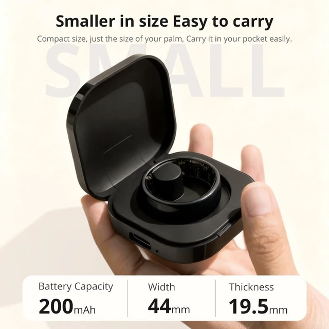Alt view image 7 of 7 - Smart Ring for Women, Health Tracker & 5ATM, R02.(Black Ceramic, 10#) Smart Ring & No Subscription Fee, Menstrual Cycle, Skin Temperature, Heart Rate, Sleep Health Monitoring, Sports Tracking