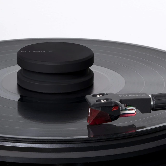 Alt view image 6 of 6 - HiFi Vinyl Record Weight Stabilizer High Mass 760 gram Steel LP Disc Turntable Accessory with Antiresonance Rubberized Coating and Protective Velvet Pad for Vibration Damping (RW03)