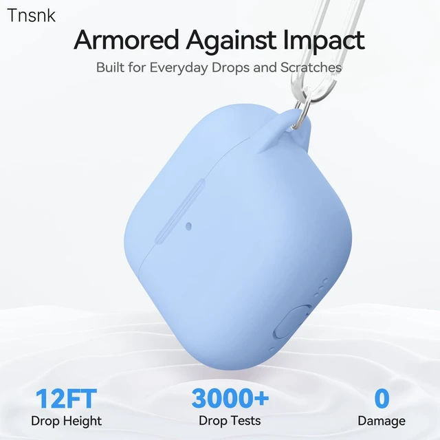 Alt view image 6 of 6 - for AirPods 4 Case with Magnetic Cover, Silicone AirPod 4 Case Cover Compatible with Apple Airpods 4th Gen 2024, Shockproof Protective Cases for Women Girly with Cleaner Kit and Keychain