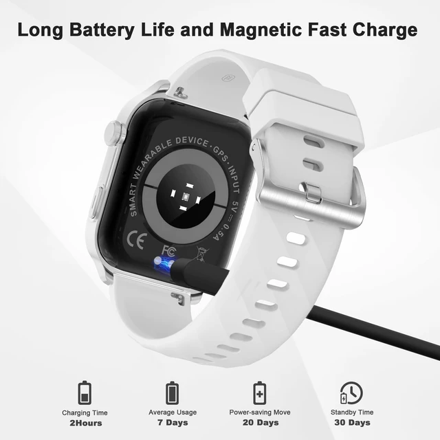 Alt view image 6 of 7 - Smart Watch, GPS, 2.01" HD Touch Fitness Watch, Silver Gray 2.01"HD Touchscreen, for iPhone/Android Phones, Fitness Tracker, Heart Rate/Sleep Monitor, 110+ Sport, Waterproof