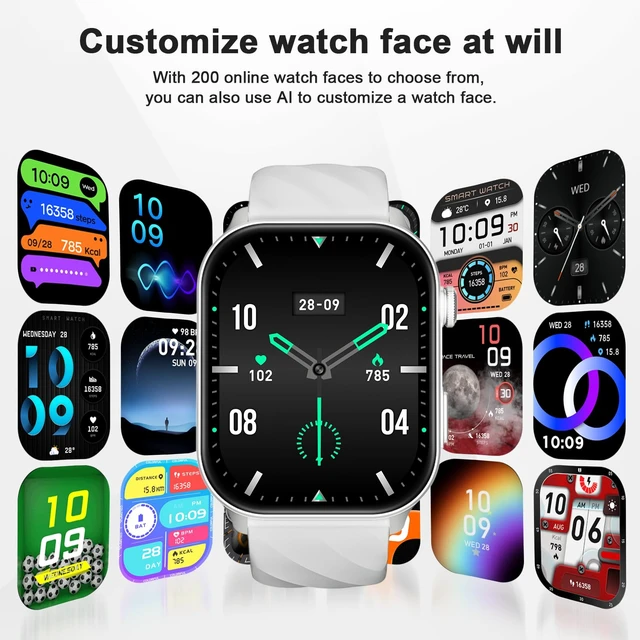 Alt view image 5 of 7 - Smart Watch, GPS, 2.01" HD Touch Fitness Watch, Silver Gray 2.01"HD Touchscreen, for iPhone/Android Phones, Fitness Tracker, Heart Rate/Sleep Monitor, 110+ Sport, Waterproof