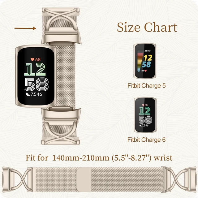 Alt view image 6 of 7 - X-Shape Metal Band Compatible with Fitbit Charge 6/ Charge 5 Bands for Women Men, Soft Stainless Steel Mesh Loop Strap Bracelet Wrist Band Replacement for Fitbit Charge 5/ Charge 6 Fitness Tracker