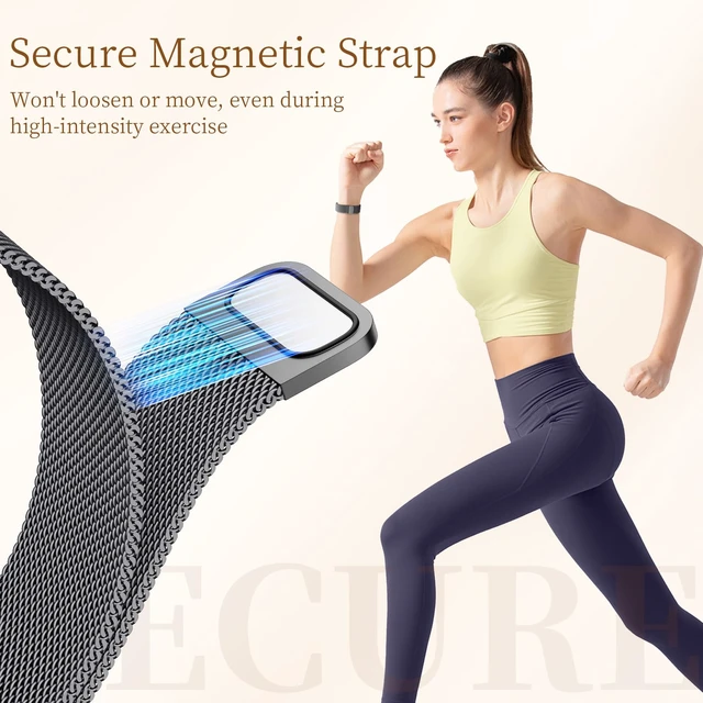 Alt view image 4 of 7 - X-Shape Metal Band Compatible with Fitbit Charge 6/ Charge 5 Bands for Women Men, Soft Stainless Steel Mesh Loop Strap Bracelet Wrist Band Replacement for Fitbit Charge 5/ Charge 6 Fitness Tracker