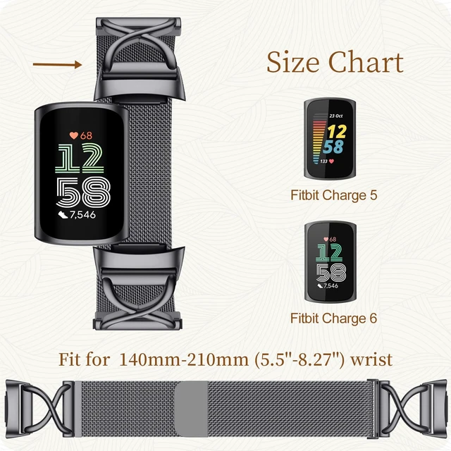 Alt view image 6 of 7 - X-Shape Metal Band Compatible with Fitbit Charge 6/ Charge 5 Bands for Women Men, Soft Stainless Steel Mesh Loop Strap Bracelet Wrist Band Replacement for Fitbit Charge 5/ Charge 6 Fitness Tracker
