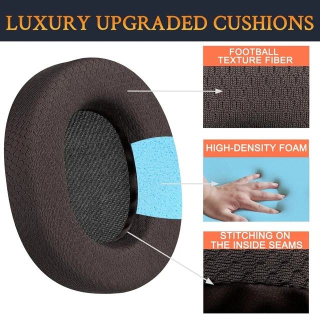 Alt view image 4 of 7 - Earpads for SteelSeries Arctis 7/9/5/3/1 (Not Fit Nova) - Coffee Also for Arctis 7/7+/7P/7X, Arctis Pro, Arctis 9/9X, Arctis 5/3/1, Arctis Prime - Ear Pads Cushions Replacement