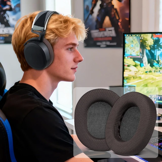 Alt view image 5 of 7 - Earpads for SteelSeries Arctis 7/9/5/3/1 (Not Fit Nova) - Coffee Also for Arctis 7/7+/7P/7X, Arctis Pro, Arctis 9/9X, Arctis 5/3/1, Arctis Prime - Ear Pads Cushions Replacement