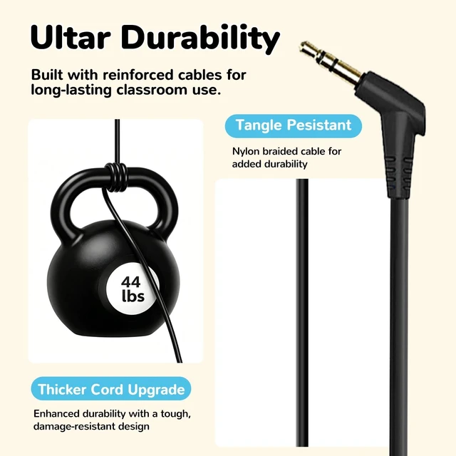 Alt view image 3 of 7 - Kids Headphones Bulk 100 Pack for Classroom School Students Teens Children Gift and Adult, Wholesale Wired Adjustable Headphones for Classroom Earphones(Multi Color)