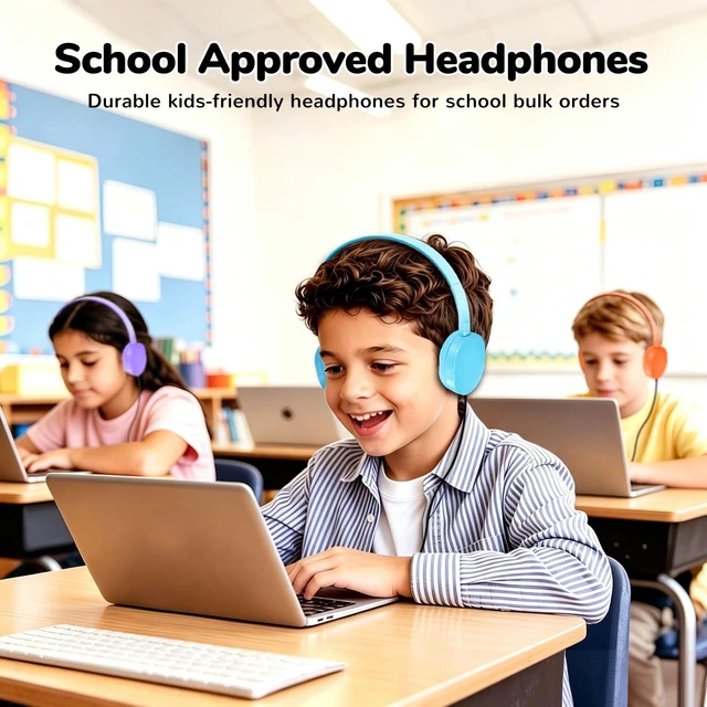 Alt view image 4 of 7 - Kids Headphones Bulk 100 Pack for Classroom School Students Teens Children Gift and Adult, Wholesale Wired Adjustable Headphones for Classroom Earphones(Multi Color)