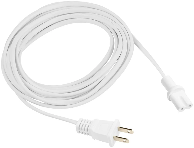 Alt view image 2 of 7 - 20-Foot Power Cord Compatible with Sonos Five, Sonos Play 5, Sonos Beam, Sonos Ray, Sonos Arc, Arc Ultra, Sonos Amp, Sonos Playbase, Sonos Sub Gen 3 and Sonos Sub Mini - White