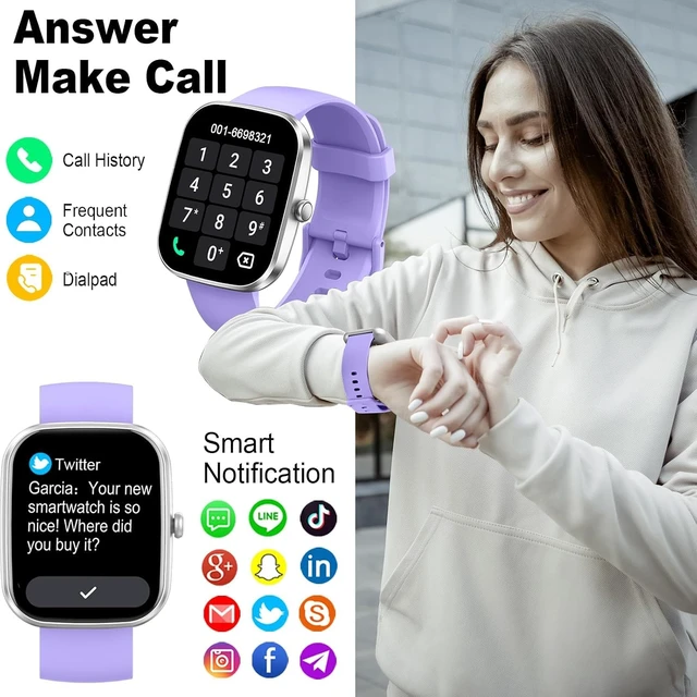 Alt view image 2 of 7 - Smart Watch (Answer/Make Calls), 1.91"HD Smartwatch, 2026 New Fitness Watch Heart Rate/Sleep Monitor/Pedometer, 113+ Sport Modes, Activity Tracker IP68 Waterproof for Android iOS