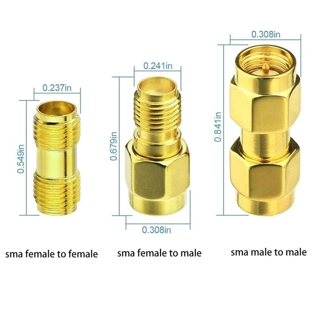 Alt view image 4 of 7 - SMA Male to SMA Female Bulkhead RF Coaxial Cable RG8X Cable 15ft + 3pcs RF Coax SMA Adapter Kit for SDR Antenna Ham Radio,3G 4G LTE Antenna,ADS-B,GPS etc