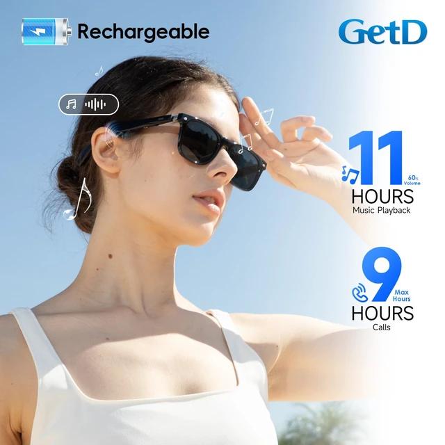 Alt view image 7 of 7 - AI Glasses, Smart Glasses Powered by ChatGPT, Real-Time AI Translation Polarized lens, AI translation in 145 languages, Handsfree calls, Immersive audio, Holds AI conversations, 11H Playtime